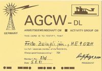 AGCW-DL membership certificate